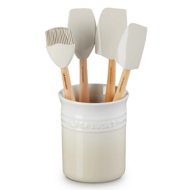 Le Creuset Silicone Pot Grips (Set Of 2) - Oyster Color - Heat-Resistant Handle Covers For Stovetop & Oven